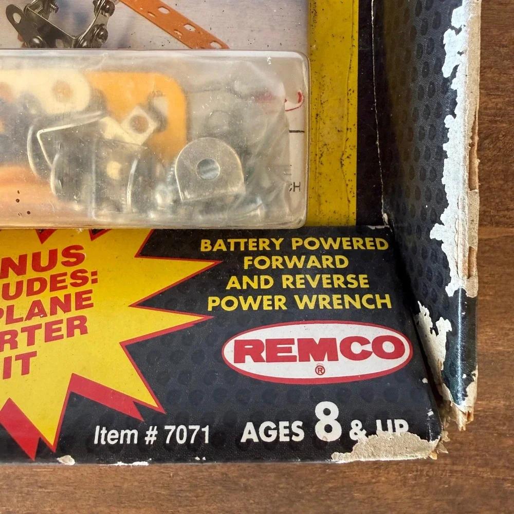 Vintage 1993 Remco Steel Tec Power Wrench #7071 Airplane Starter Kit NIB NOS